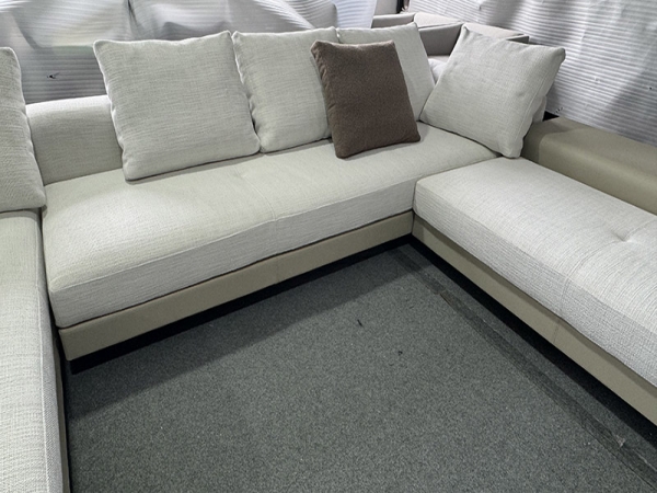 Sofa and marble table