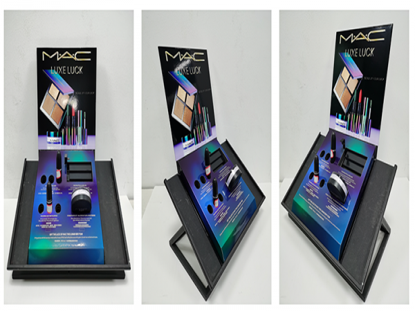 Z-shaped cosmetics display rack